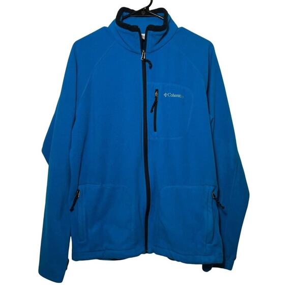 Columbia Full Zip Fleece Jacket, Blue, Medium - Picture 1 of 5